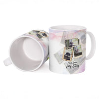 Jimothy The Raccoon Short Spines Long Story Ceramic Mug Vintage Polaroid Scrapbook Photography Collage