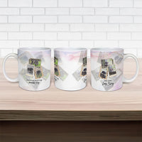 Jimothy The Raccoon Short Spines Long Story Ceramic Mug Vintage Polaroid Scrapbook Photography Collage