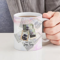 Jimothy The Raccoon Short Spines Long Story Ceramic Mug Vintage Polaroid Scrapbook Photography Collage