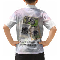 Jimothy The Raccoon Short Spines Long Story Kid Hawaiian Shirt Vintage Polaroid Scrapbook Photography Collage