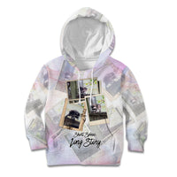 Jimothy The Raccoon Short Spines Long Story Kid Hoodie Vintage Polaroid Scrapbook Photography Collage