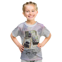 Jimothy The Raccoon Short Spines Long Story Kid T Shirt Vintage Polaroid Scrapbook Photography Collage