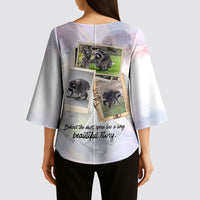 Jimothy The Raccoon Short Spines Long Story Kimono Sleeve Blouse Vintage Polaroid Scrapbook Photography Collage