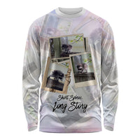 Jimothy The Raccoon Short Spines Long Story Long Sleeve Shirt Vintage Polaroid Scrapbook Photography Collage