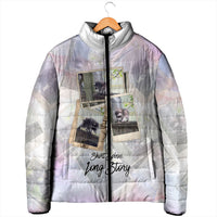 Jimothy The Raccoon Short Spines Long Story Padded Jacket Vintage Polaroid Scrapbook Photography Collage