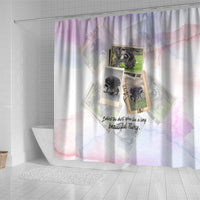 Jimothy The Raccoon Short Spines Long Story Shower Curtain Vintage Polaroid Scrapbook Photography Collage