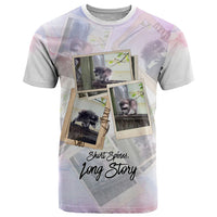Jimothy The Raccoon Short Spines Long Story T Shirt Vintage Polaroid Scrapbook Photography Collage