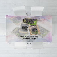 Jimothy The Raccoon Short Spines Long Story Tablecloth Vintage Polaroid Scrapbook Photography Collage
