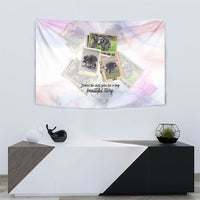 Jimothy The Raccoon Short Spines Long Story Tapestry Vintage Polaroid Scrapbook Photography Collage