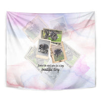 Jimothy The Raccoon Short Spines Long Story Tapestry Vintage Polaroid Scrapbook Photography Collage