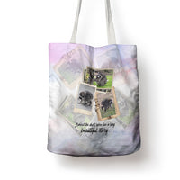 Jimothy The Raccoon Short Spines Long Story Tote Bag Vintage Polaroid Scrapbook Photography Collage