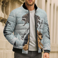 Jimothy The Raccoon And Dogs Bomber Puffer Jacket Different Species Same Build Inspirational Heart