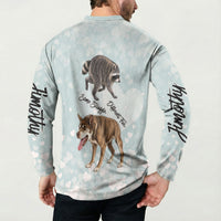 Jimothy The Raccoon And Dogs Button Sweatshirt Different Species Same Build Inspirational Heart