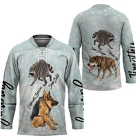 Jimothy The Raccoon And Dogs Hockey Jersey Different Species Same Build Inspirational Heart