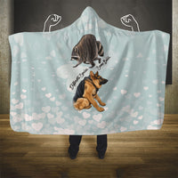 Jimothy The Raccoon And Dogs Hooded Blanket Different Species Same Build Inspirational Heart