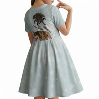 Jimothy The Raccoon And Dogs Kid Short Sleeve Dress Different Species Same Build Inspirational Heart