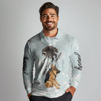 Jimothy The Raccoon And Dogs Long Sleeve Polo Shirt Different Species Same Build Inspirational Heart