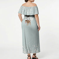 Jimothy The Raccoon And Dogs Off Shoulder Maxi Dress Different Species Same Build Inspirational Heart