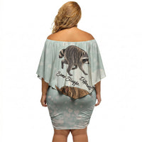 Jimothy The Raccoon And Dogs Off Shoulder Short Dress Different Species Same Build Inspirational Heart