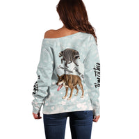 Jimothy The Raccoon And Dogs Off Shoulder Sweater Different Species Same Build Inspirational Heart