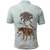 Jimothy The Raccoon And Dogs Polo Shirt Different Species Same Build Inspirational Heart