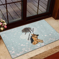 Jimothy The Raccoon And Dogs Rubber Doormat Different Species Same Build Inspirational Heart