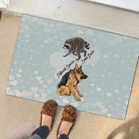 Jimothy The Raccoon And Dogs Rubber Doormat Different Species Same Build Inspirational Heart