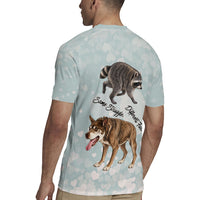 Jimothy The Raccoon And Dogs Rugby Jersey Different Species Same Build Inspirational Heart