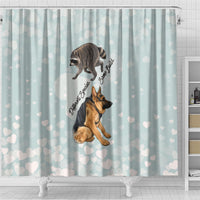 Jimothy The Raccoon And Dogs Shower Curtain Different Species Same Build Inspirational Heart