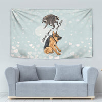 Jimothy The Raccoon And Dogs Tapestry Different Species Same Build Inspirational Heart