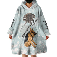 Jimothy The Raccoon And Dogs Wearable Blanket Hoodie Different Species Same Build Inspirational Heart
