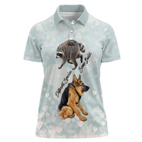Jimothy The Raccoon And Dogs Women Polo Shirt Different Species Same Build Inspirational Heart