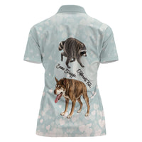 Jimothy The Raccoon And Dogs Women Polo Shirt Different Species Same Build Inspirational Heart