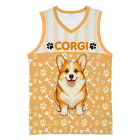 Corgi Powered By Treats And Short Legs Basketball Jersey Royal Crown Low Rider Funny Dog Quote Paw
