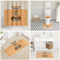 Corgi Powered By Treats And Short Legs Bathroom Set Royal Crown Low Rider Funny Dog Quote Paw