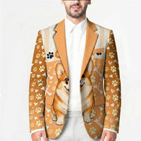 Corgi Powered By Treats And Short Legs Blazer Royal Crown Low Rider Funny Dog Quote Paw