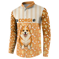 Corgi Powered By Treats And Short Legs Button Sweatshirt Royal Crown Low Rider Funny Dog Quote Paw