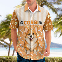 Corgi Powered By Treats And Short Legs Hawaiian Shirt Royal Crown Low Rider Funny Dog Quote Paw