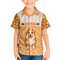 Corgi Powered By Treats And Short Legs Hawaiian Shirt Royal Crown Low Rider Funny Dog Quote Paw