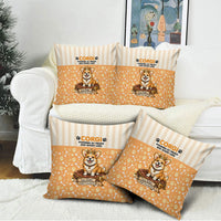 Corgi Powered By Treats And Short Legs Pillow Cover Royal Crown Low Rider Funny Dog Quote Paw