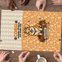 Corgi Powered By Treats And Short Legs Puzzle Royal Crown Low Rider Funny Dog Quote Paw
