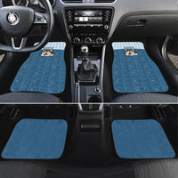 Husky Hair Is My Glitter Car Mats Funny Dog Quote Paw Print Pattern