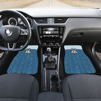 Husky Hair Is My Glitter Car Mats Funny Dog Quote Paw Print Pattern