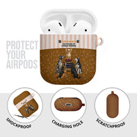 Chihuahua Five Pounds Of Strong Opinions AirPods Case Funny Dog Quote Paw Print Pattern