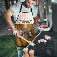Chihuahua Five Pounds Of Strong Opinions Apron Funny Dog Quote Paw Print Pattern