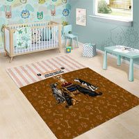 Chihuahua Five Pounds Of Strong Opinions Area Rug Funny Dog Quote Paw Print Pattern