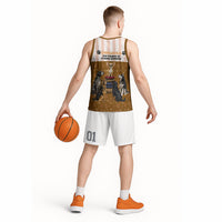 Chihuahua Five Pounds Of Strong Opinions Basketball Jersey Funny Dog Quote Paw Print Pattern