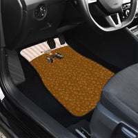 Chihuahua Five Pounds Of Strong Opinions Car Mats Funny Dog Quote Paw Print Pattern