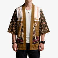 Chihuahua Five Pounds Of Strong Opinions Kimono Funny Dog Quote Paw Print Pattern