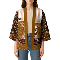 Chihuahua Five Pounds Of Strong Opinions Kimono Funny Dog Quote Paw Print Pattern